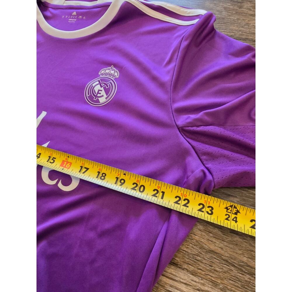Adidas Real Madrid 2016 Purple Away Jersey XL ClimaCool La Liga Soccer Retro - Picture 10 of 11
